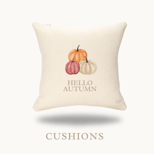 Autumn Pumpkin - Linen Cushion